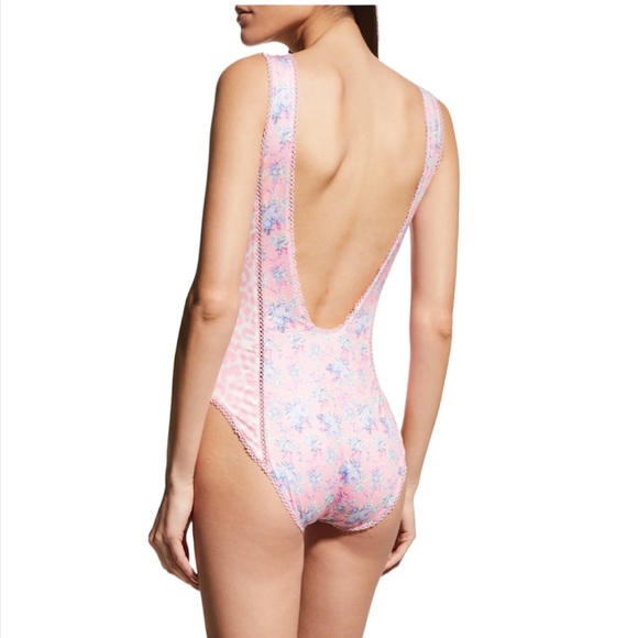 🔥 LoveShackFancy Mikkel One Piece Swimsuit NWT Large - Picture 5 of 8